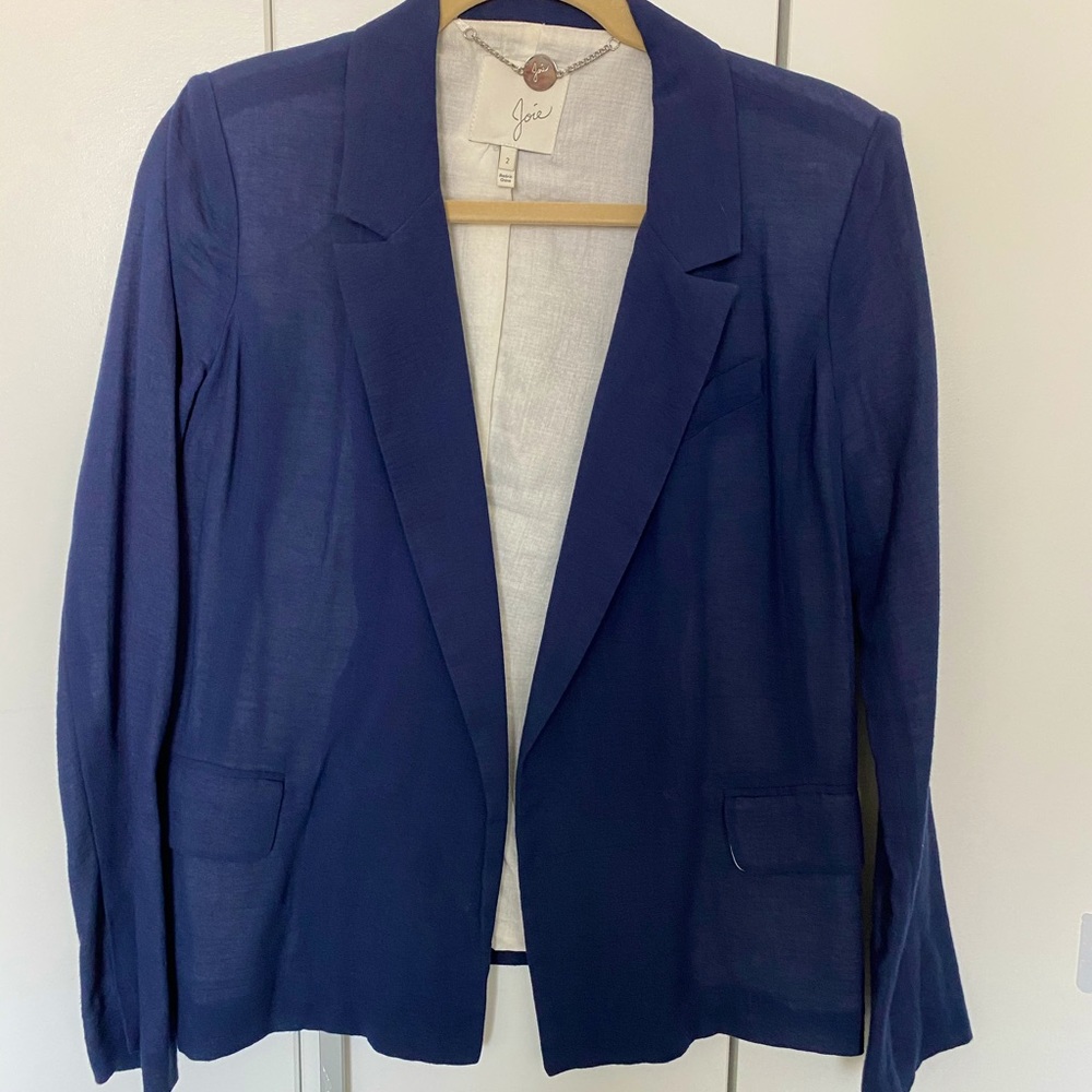 Joie linen open blazer